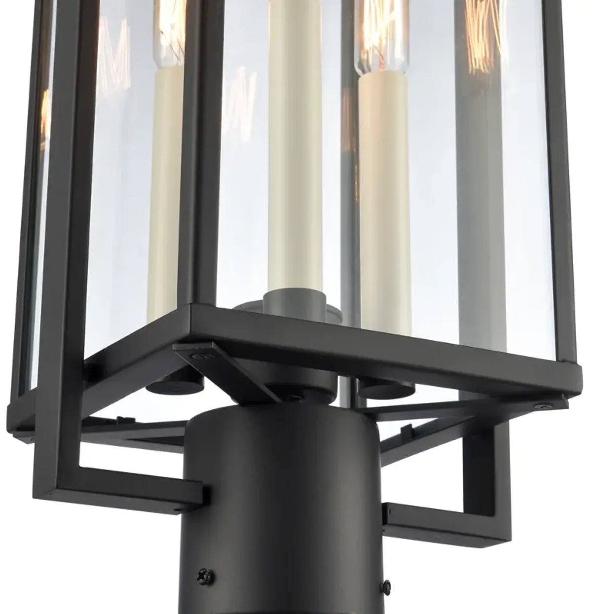 Gladwyn 21.5'' High 3-Light Outdoor Post Light - Matte Black