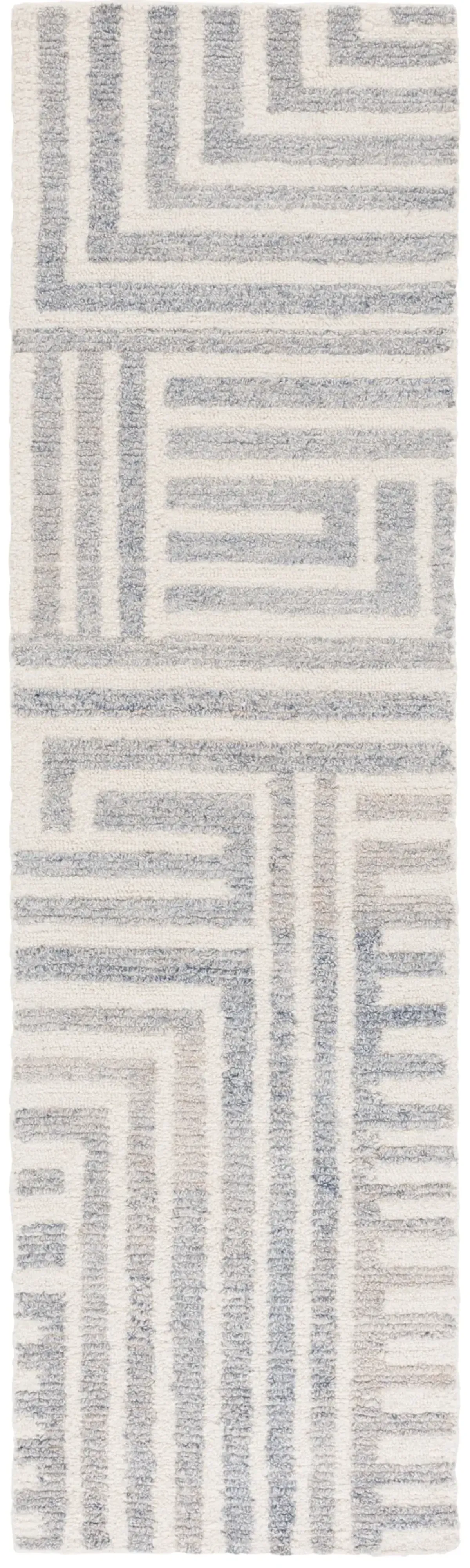 RENEWAL 206 BLUE  2'-3' x 8' Runner Rug