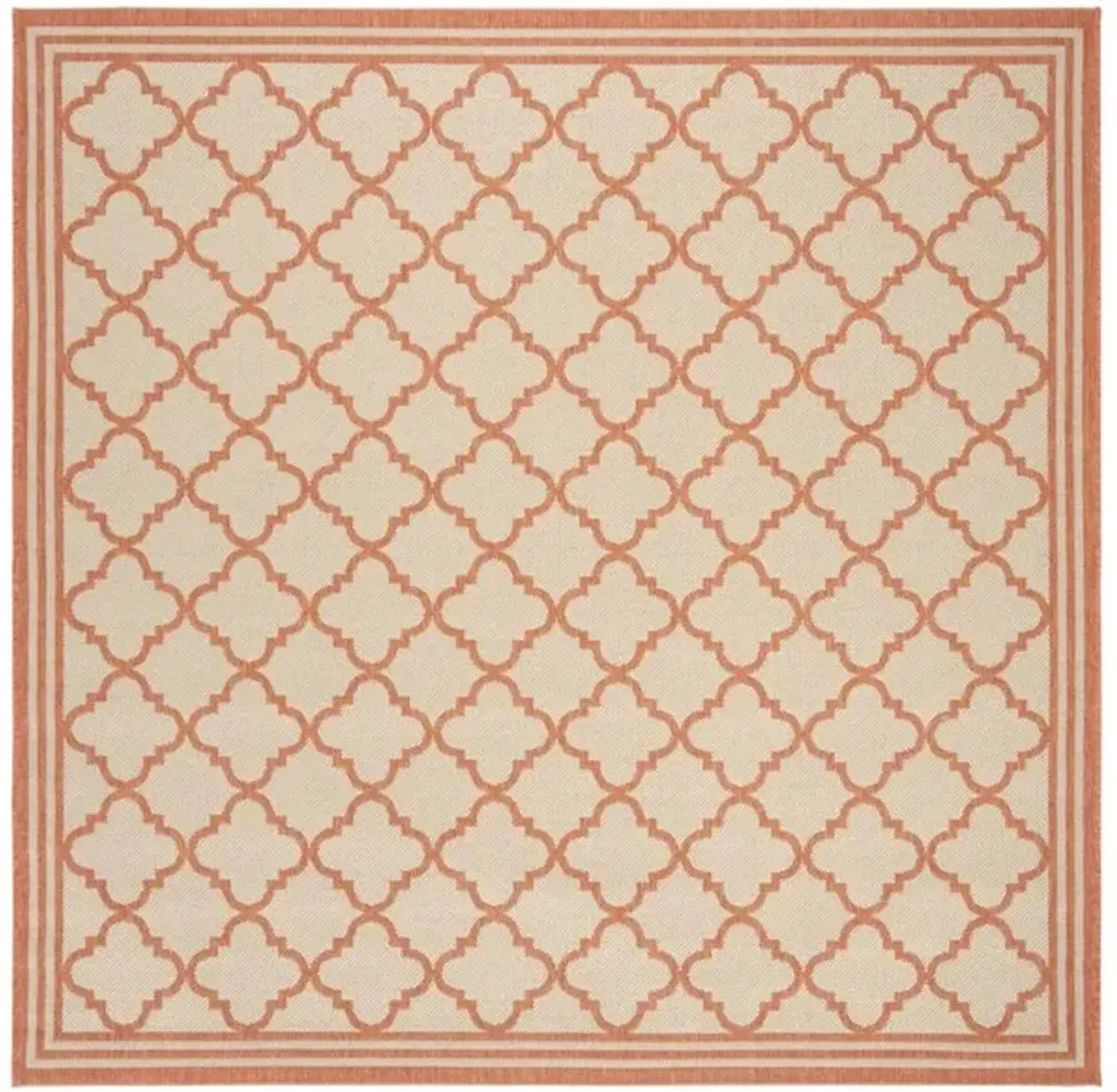 LINDEN 121 Collection LND121R-6SQ Cream / Rust 6'-7" X 6'-7" Square