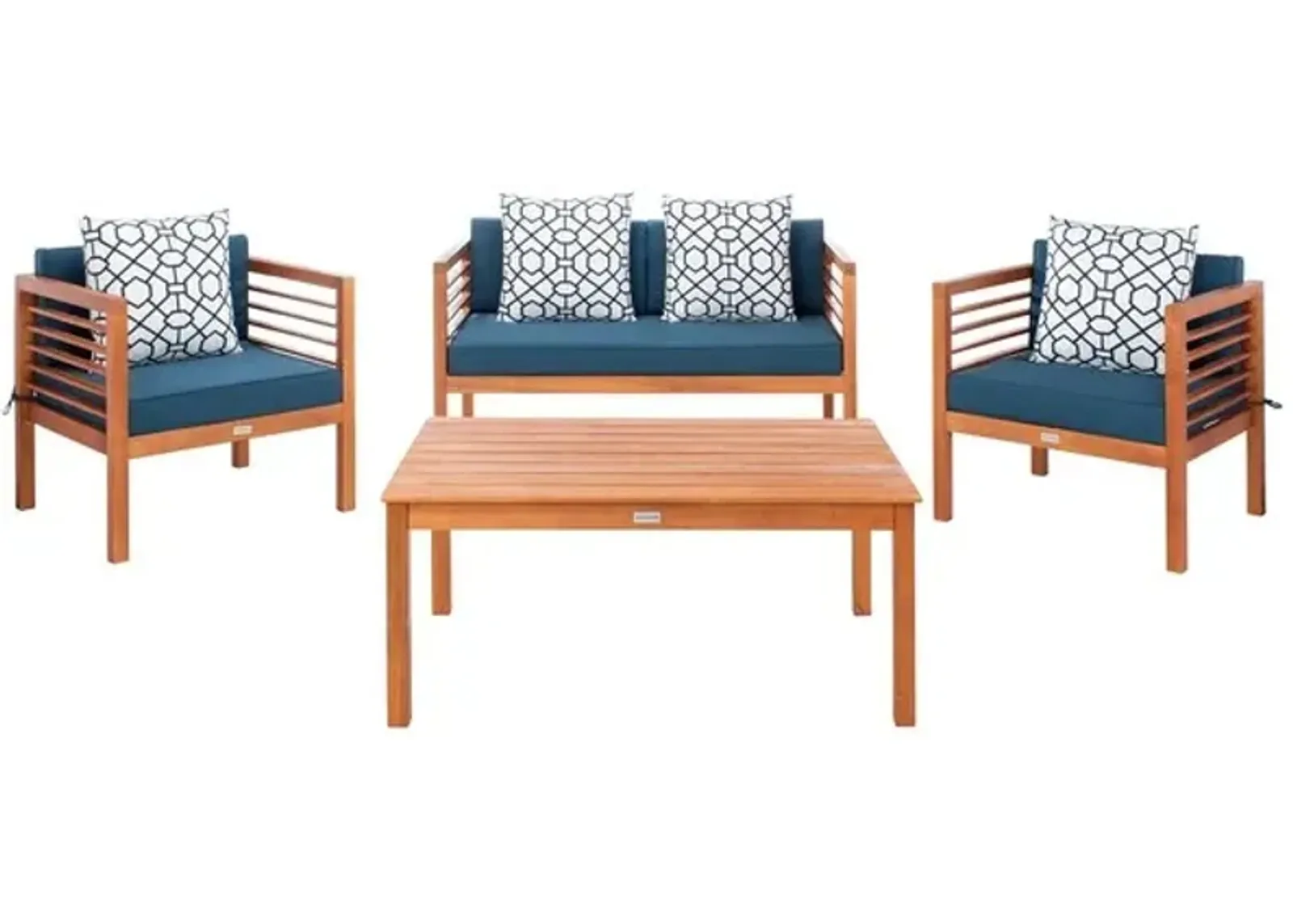 Alda 4 Pc Outdoor Set with Accent Pillows