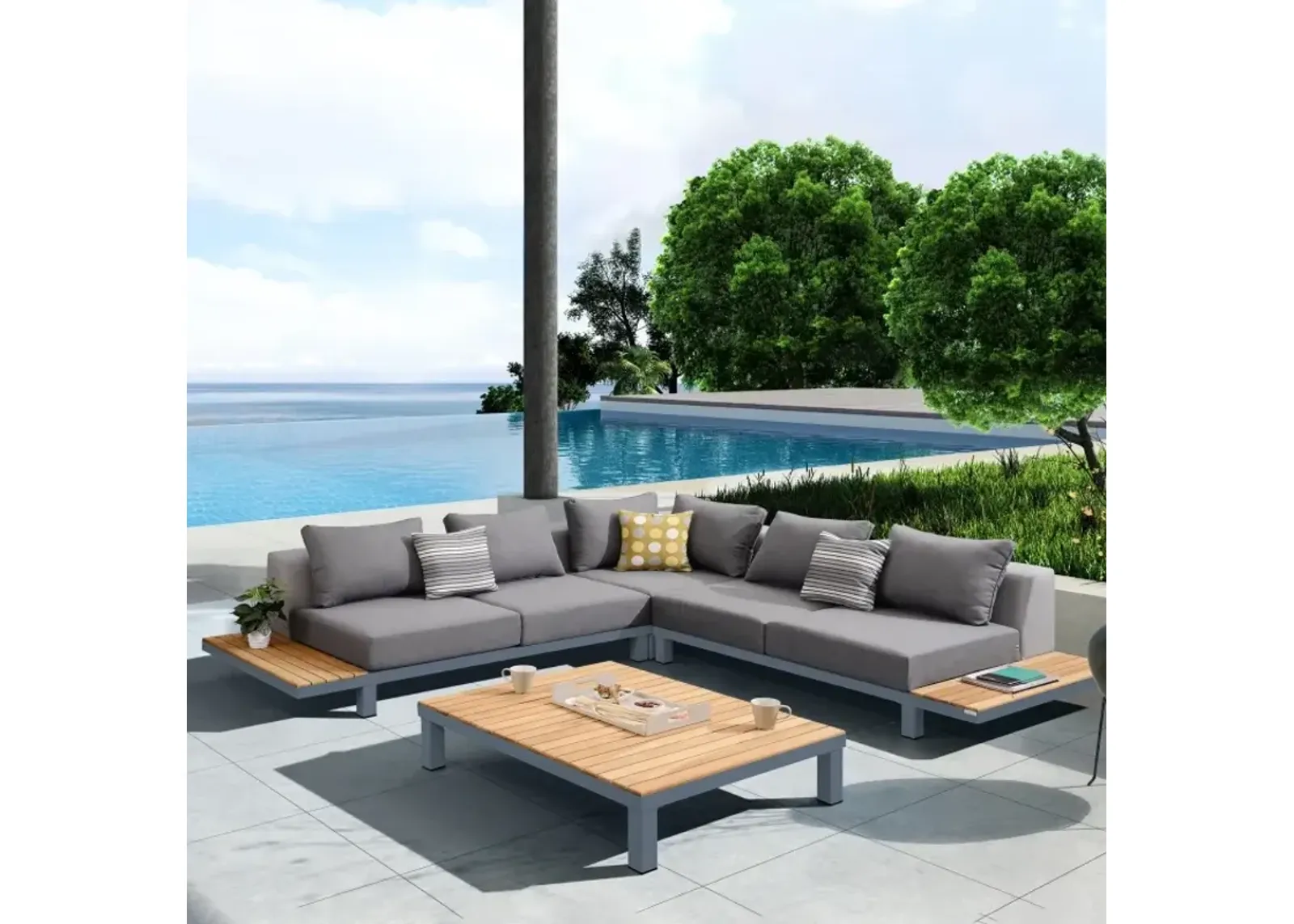 Polo 4-Piece Outdoor Sectional Set 