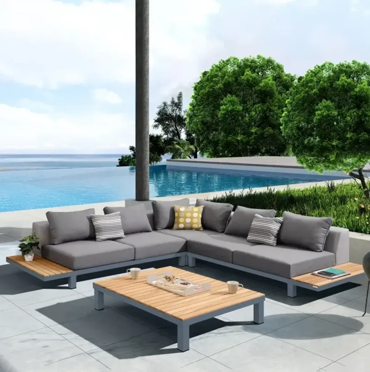 Polo 4-Piece Outdoor Sectional Set 