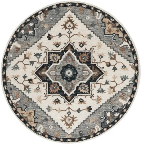 HERITAGE Hand Tufted 6' x 6' Round area rug