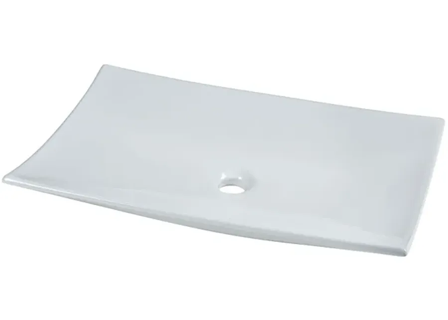 Fireclay Rectangle Vessel Sink - White 23.6 inch