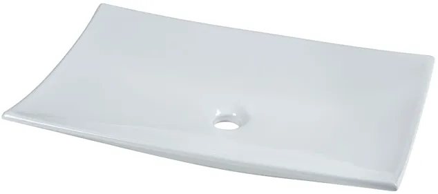 Fireclay Rectangle Vessel Sink - White 23.6 inch