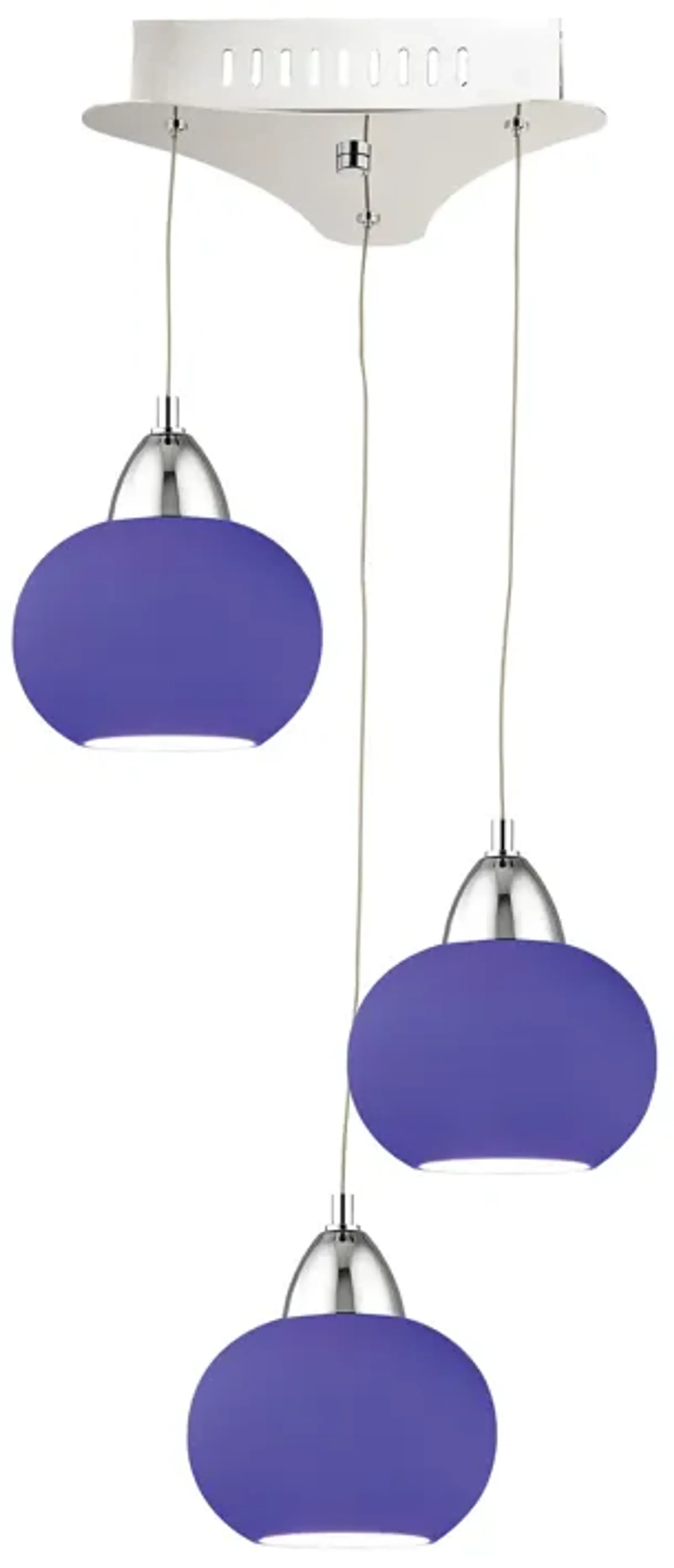 Ciotola 10" Wide 3-Light Mini Pendant - Chrome