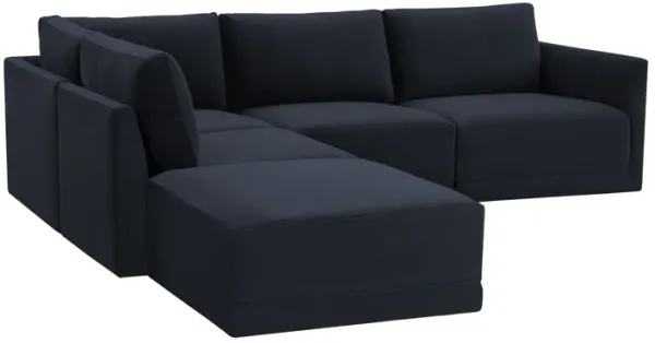 Willow Navy Modular LAF Sectional