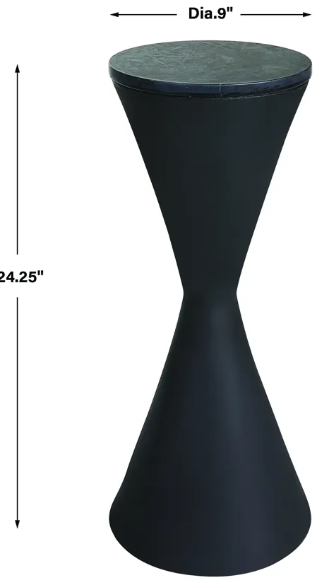 Time's Up Hourglass Shaped Drink Table