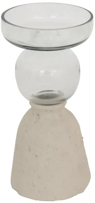 Ecomix/glass, 9" Vase, Ivory