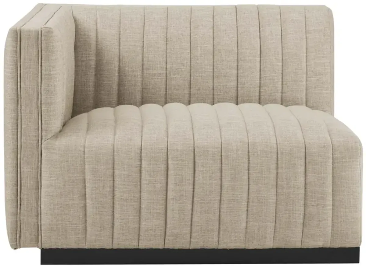 Conjure Channel Tufted Upholstered Fabric Loveseat