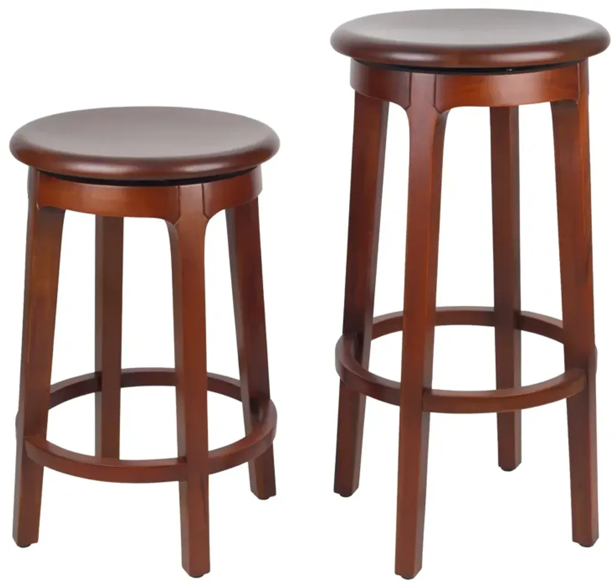 Foxy Mahogany Swivel Bar Stool, Cinnamon Brown