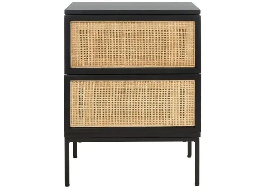 ZADIE 2 DRAWER RATTAN NIGHTSTAND