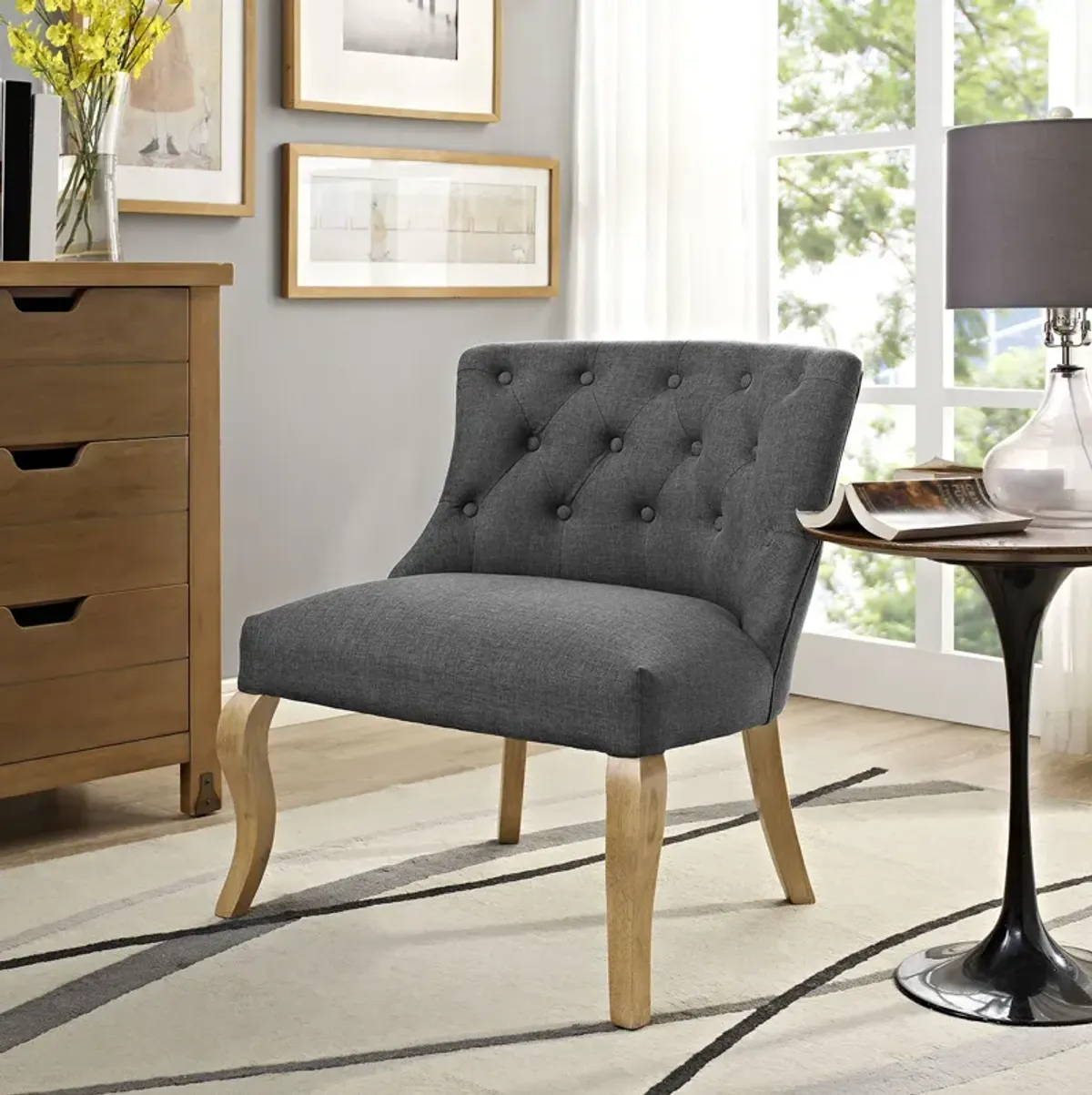 Royal Upholstered Fabric Armchair by Modway