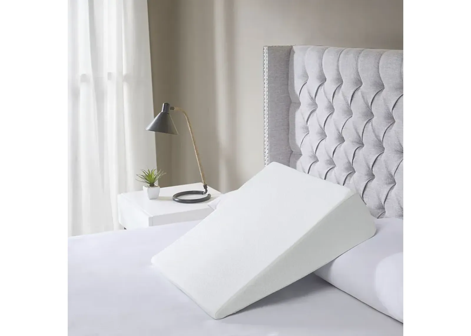 Sleep Philosophy Memory Foam White Wedge Pillow