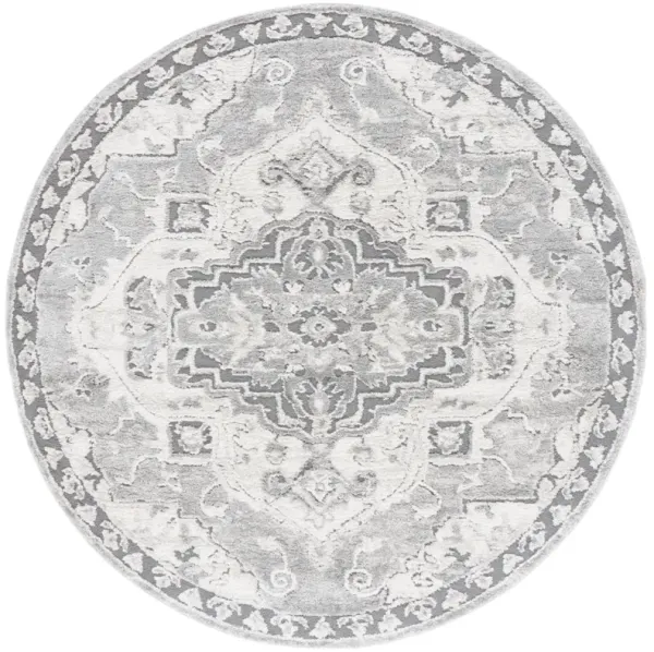 LUNA 111 GREY  6'-7' x 6'-7' Round Round Rug