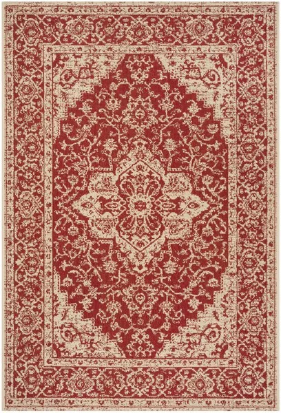 LINDEN 137 Collection LND137Q-3 Red / Creme 3' X 5'