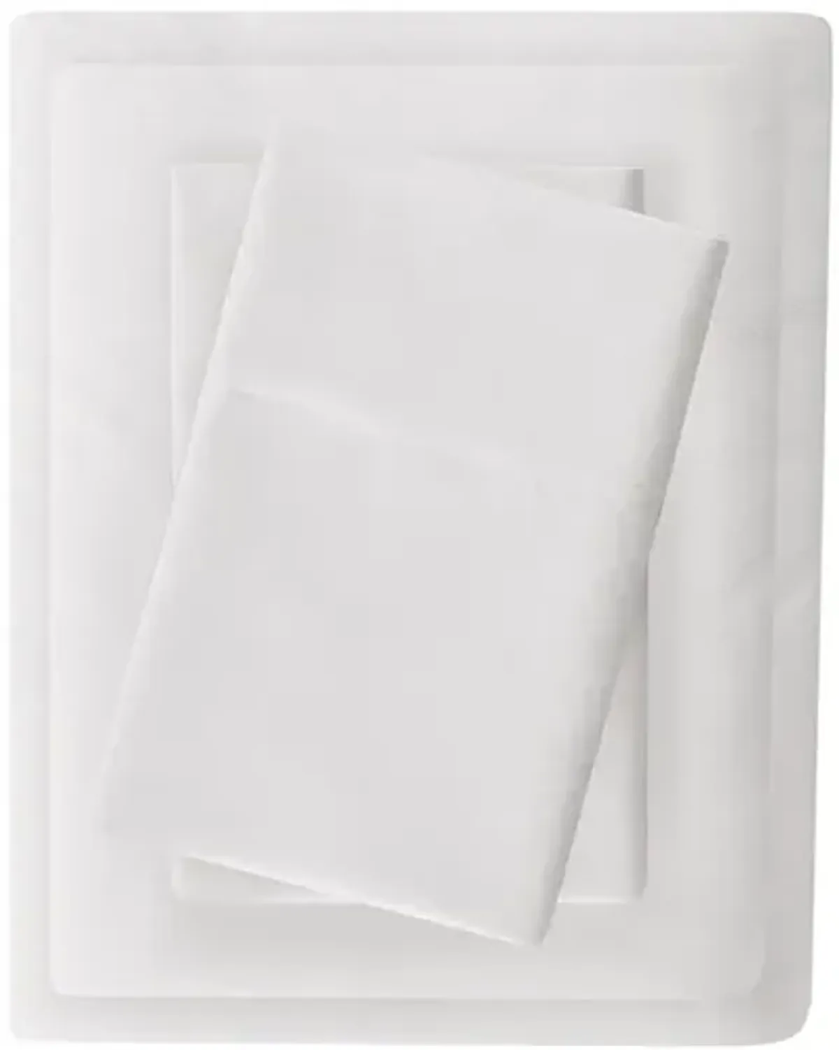 Madison Park 3M Microcell White Luxurious Brushed Microfiber Deep Pocket Sheet Set