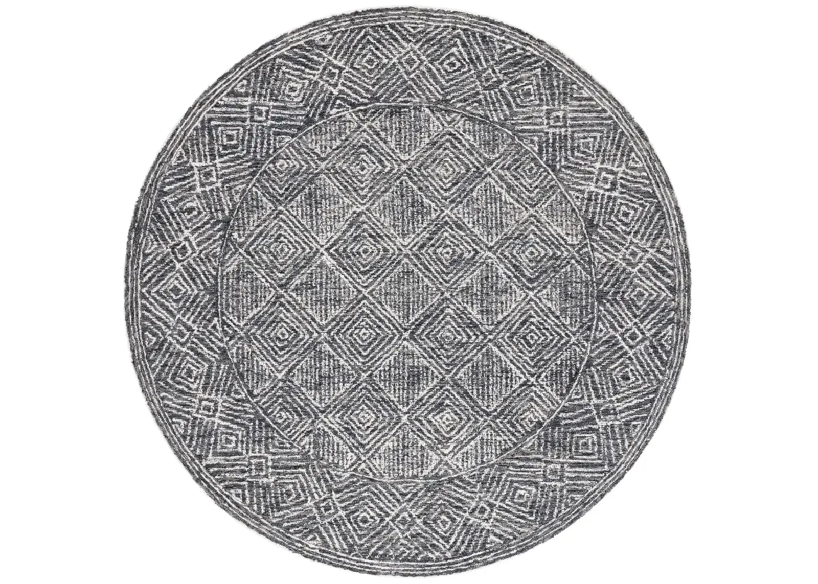 EBONY 204 CHARCOAL  6' x 6' Round Round Rug