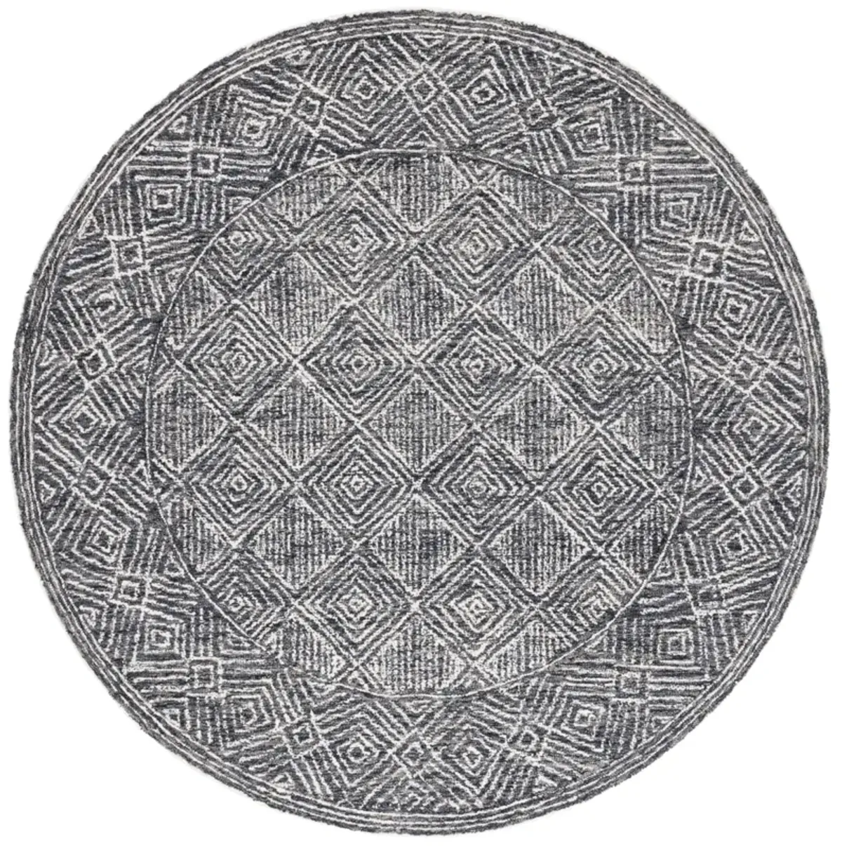 EBONY 204 CHARCOAL  6' x 6' Round Round Rug