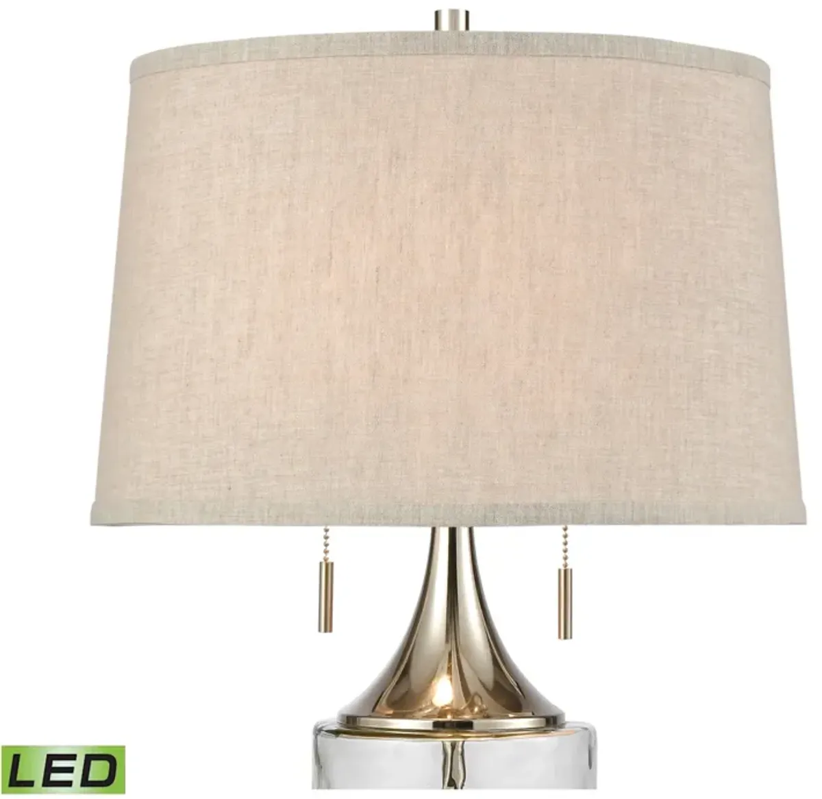 Tribeca 27'' High 2-Light Table Lamp - Clear - Includes LED Bulbs