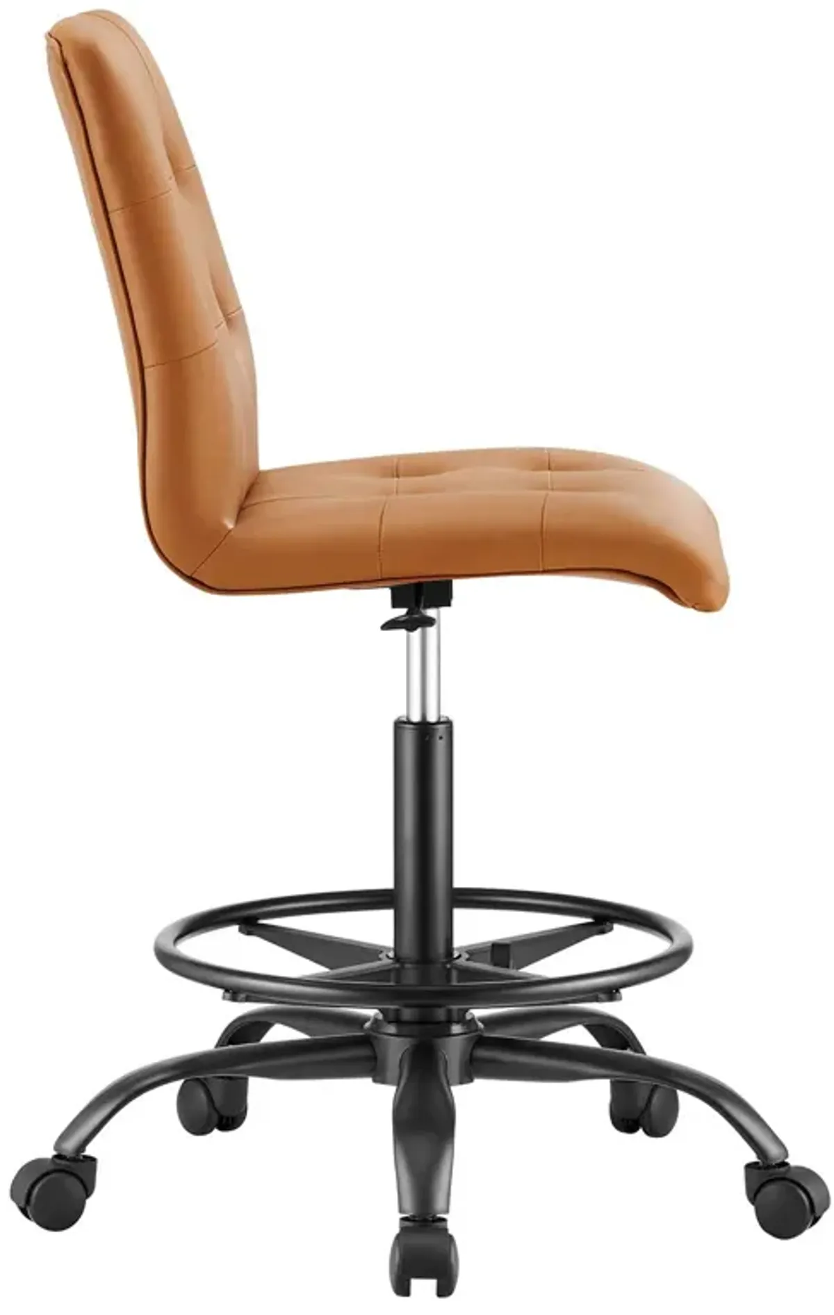 Prim Armless Vegan Leather Drafting Chair