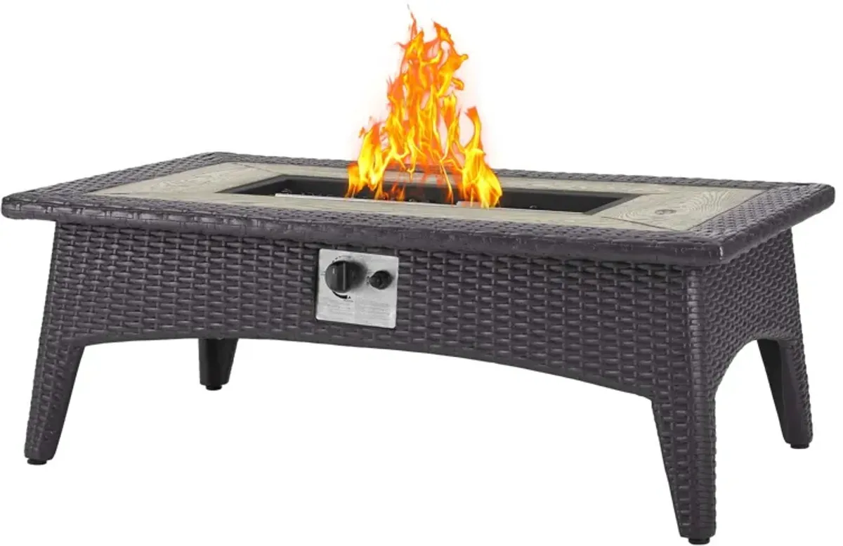 Splendor 43.5" Rectangle Outdoor Patio Fire Pit Table