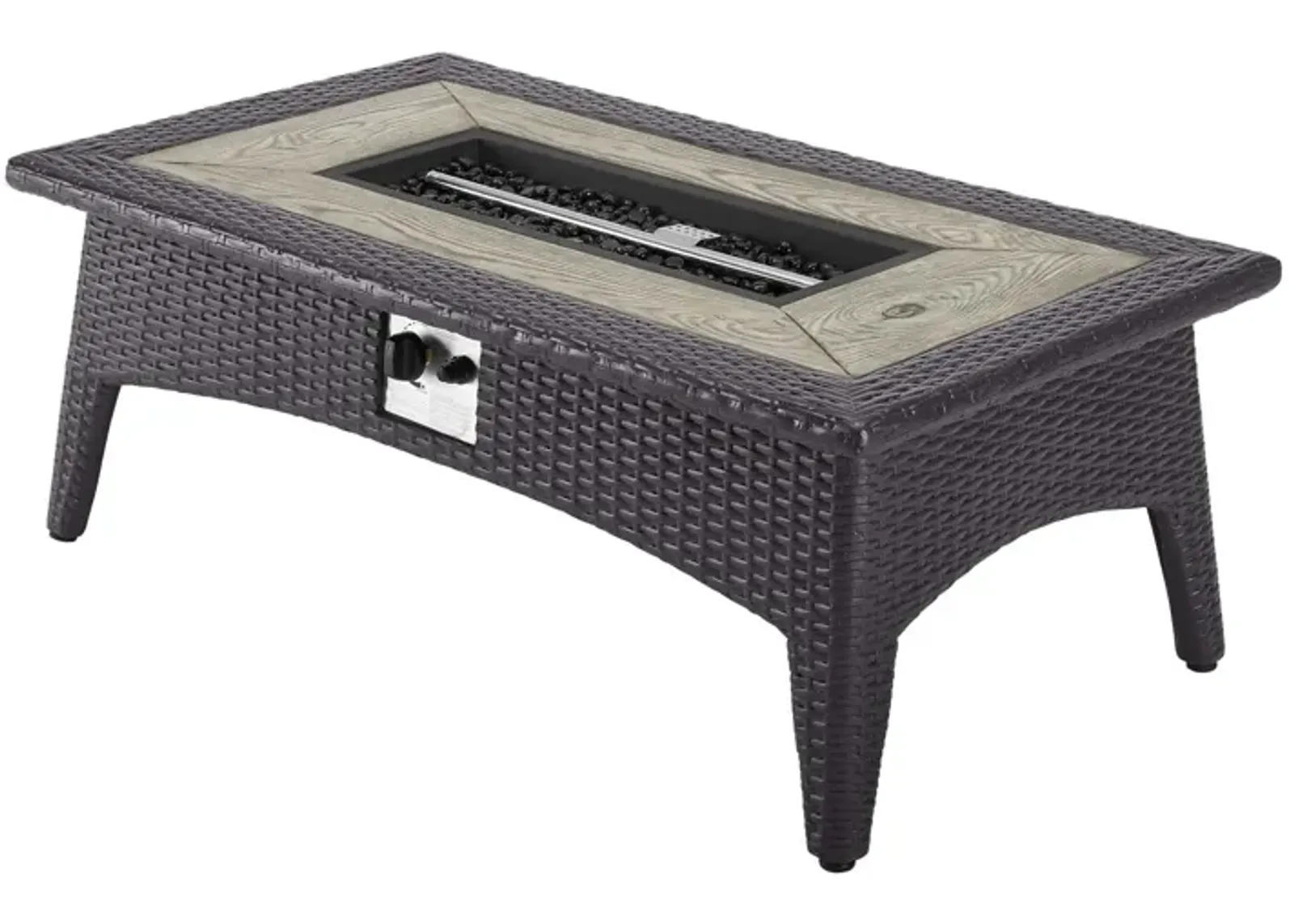 Splendor 43.5" Rectangle Outdoor Patio Fire Pit Table