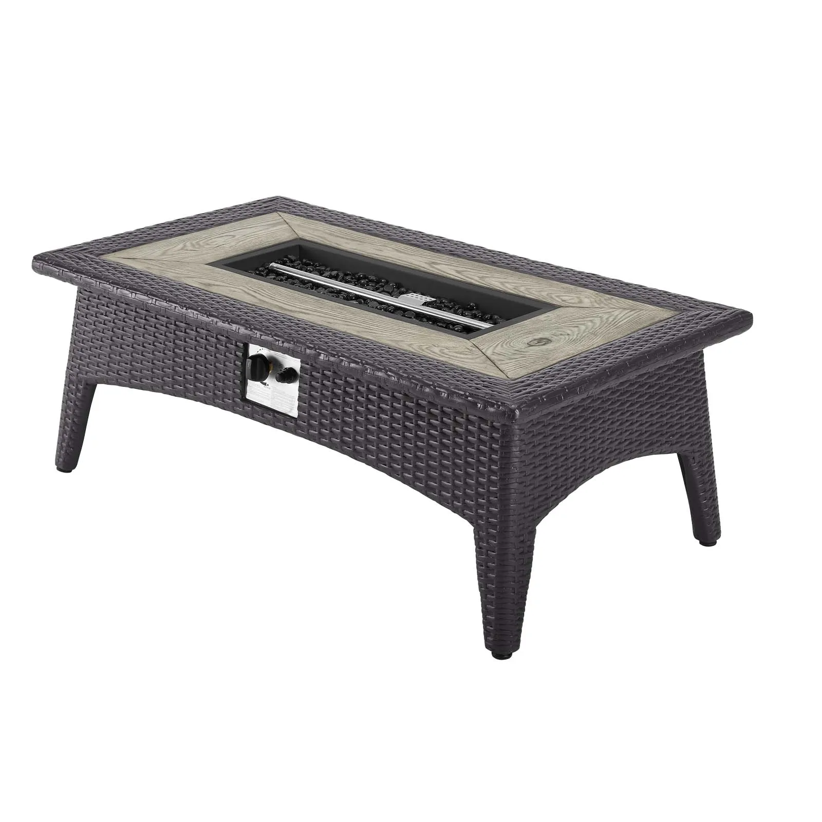 Splendor 43.5" Rectangle Outdoor Patio Fire Pit Table