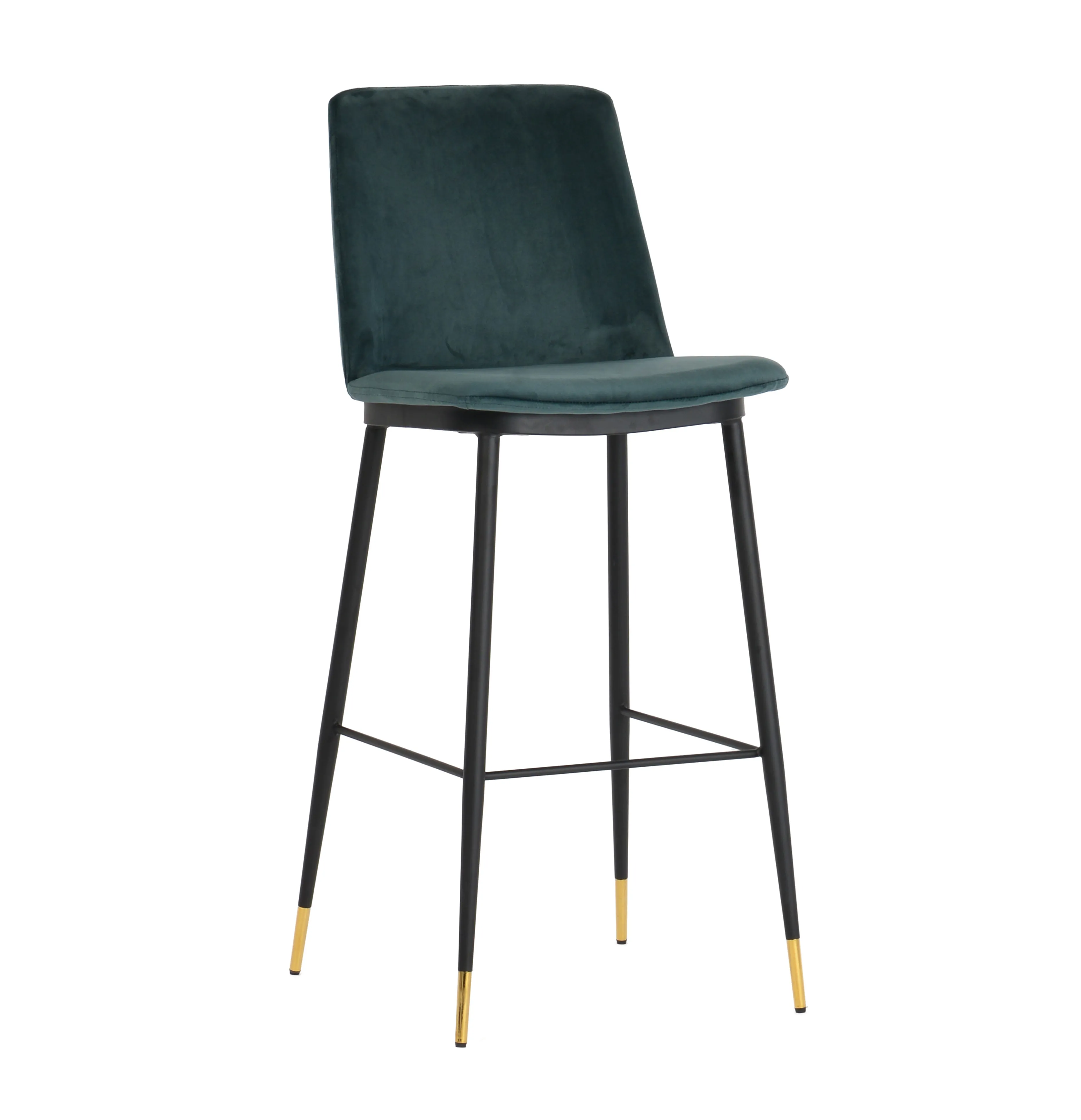 Evora Green Velvet Counter Stool - Set of 2