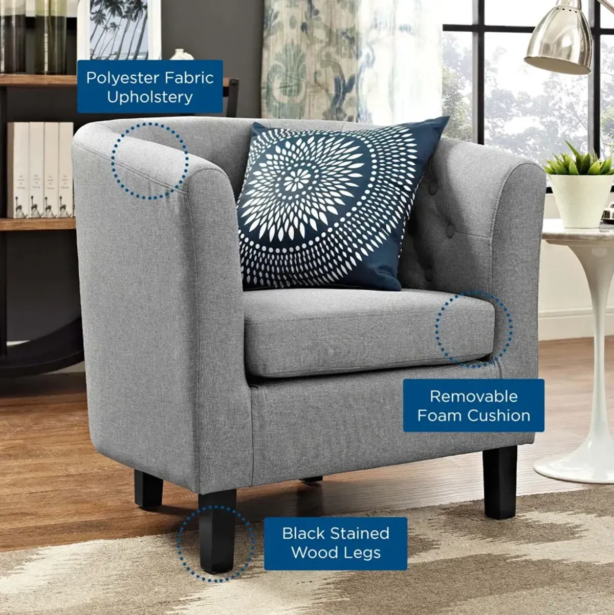 Prospect Upholstered Fabric Armchair