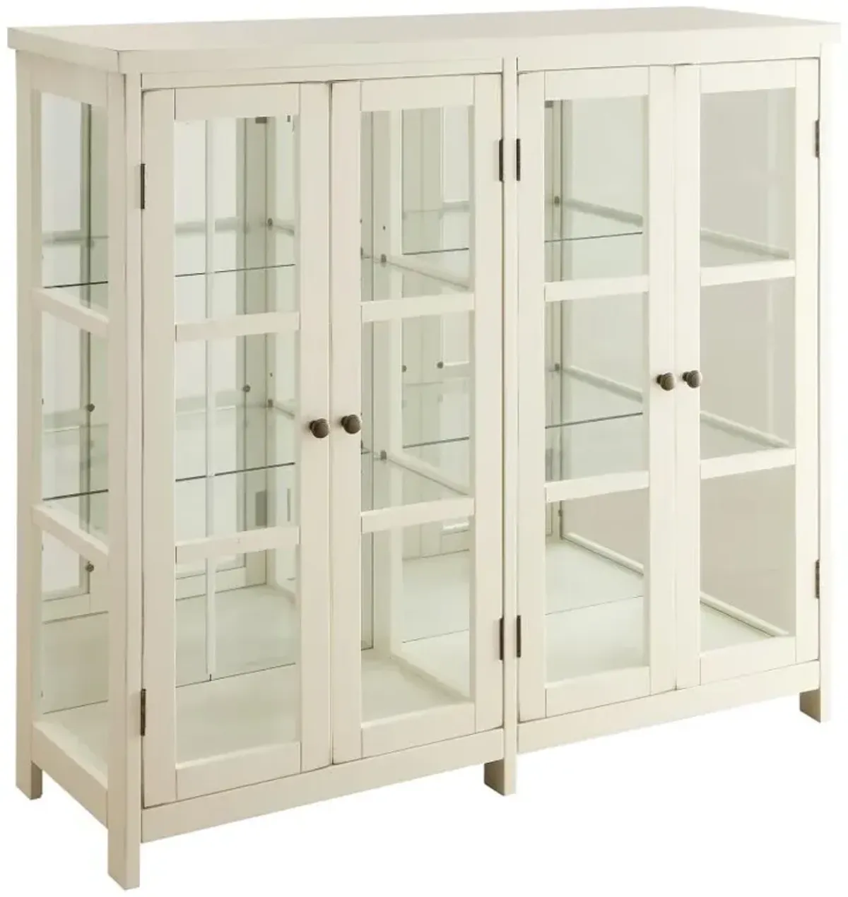 Sable 4-door Display Accent Cabinet White