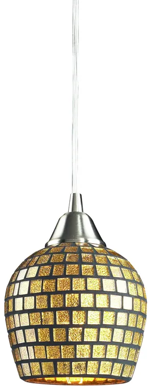 Fusion 5" Wide 1-Light Mini Pendant - Satin Nickel