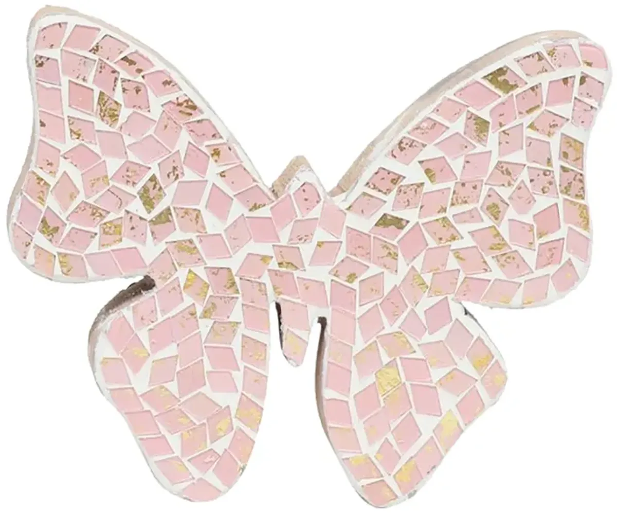 6" Mosaic Butterfly, Blush