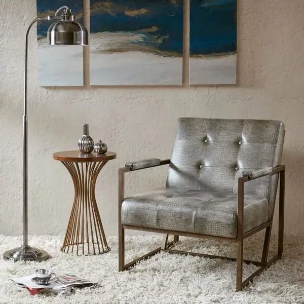 INK+IVY Waldorf Grey Lounge Chair