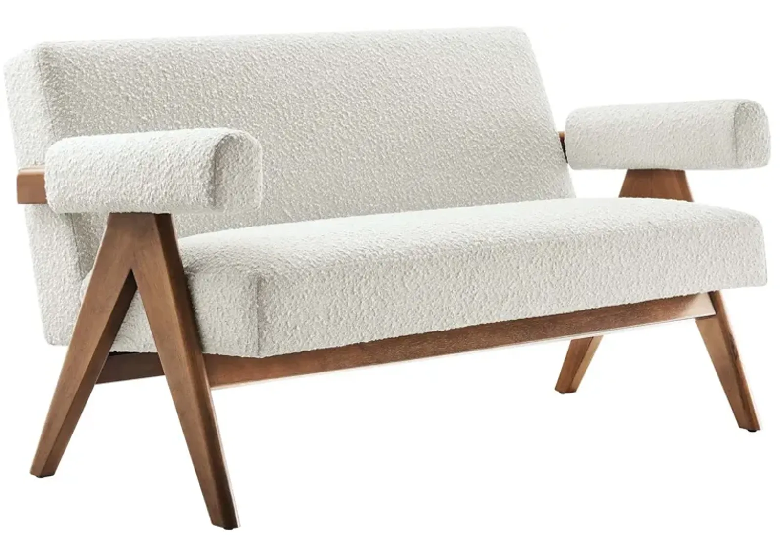 Lyra Boucle Fabric Loveseat