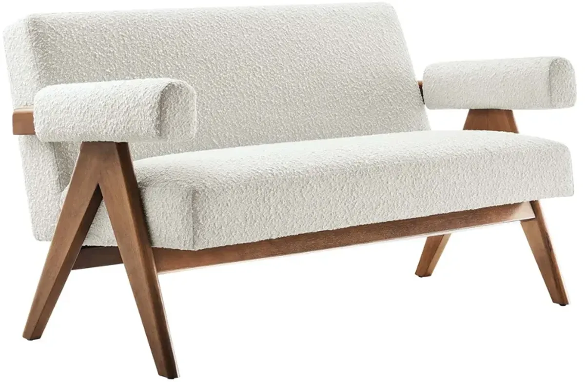 Lyra Boucle Fabric Loveseat