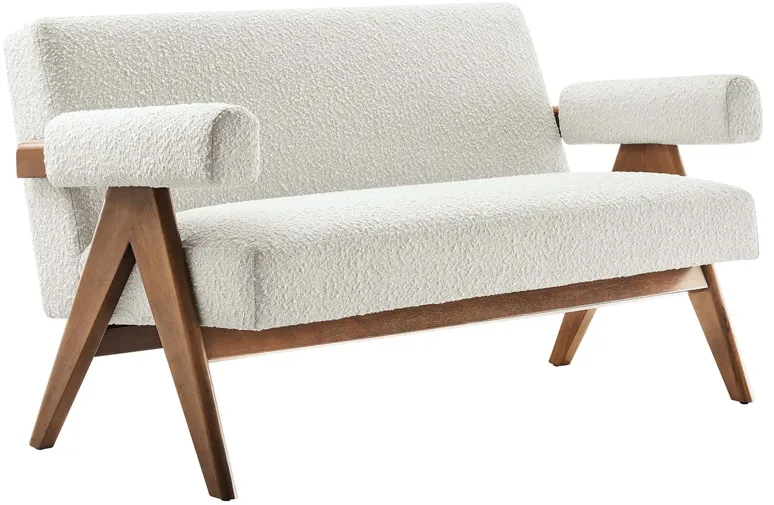 Lyra Boucle Fabric Loveseat