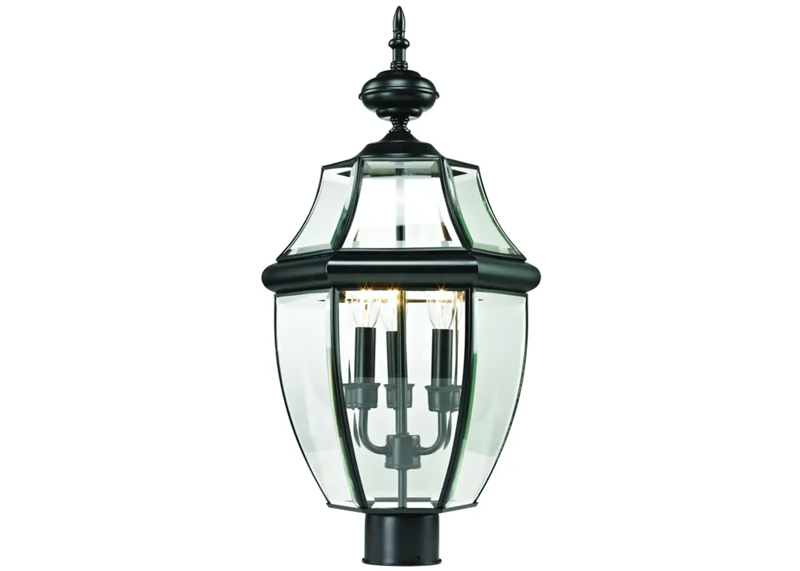 Ashford 23" High 3-Light Outdoor Post Light - Black