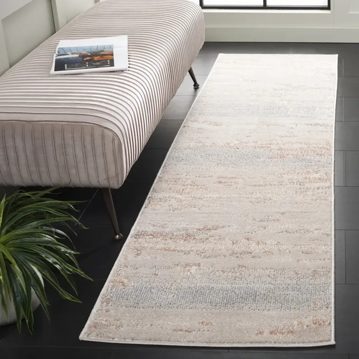 BLAIR WASHABLE 244 BEIGE  2'-2' x 8' Runner Rug