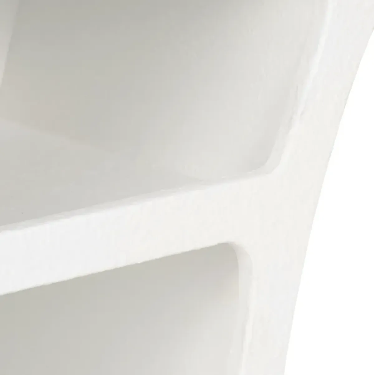 24" Long Curved 3-shelf Wall Storage, White