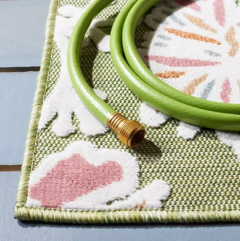 Cabana Collection CBN486Y Green / Pink Rug 