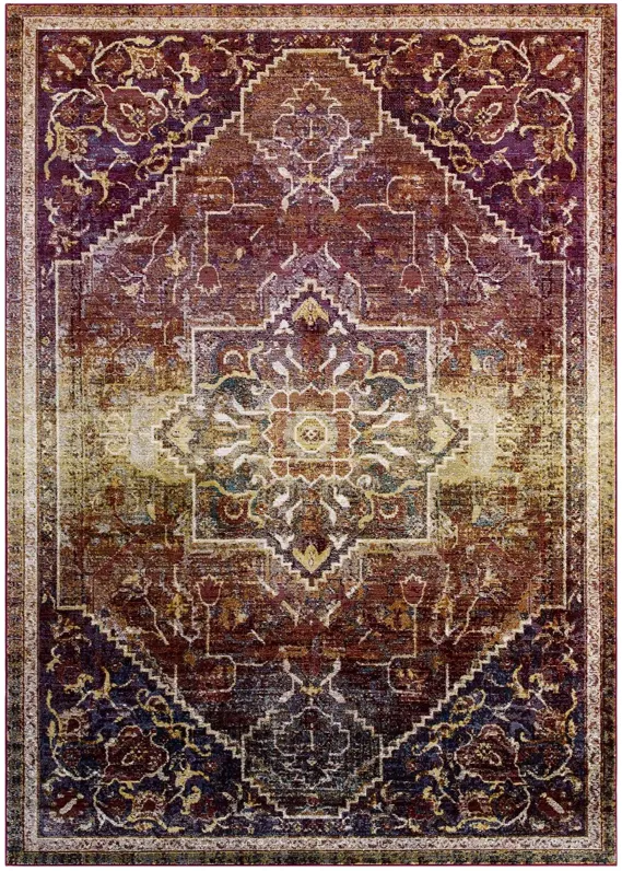 Success Kaede Transitional Distressed Vintage Floral Persian Medallion 8x10 Area Rug