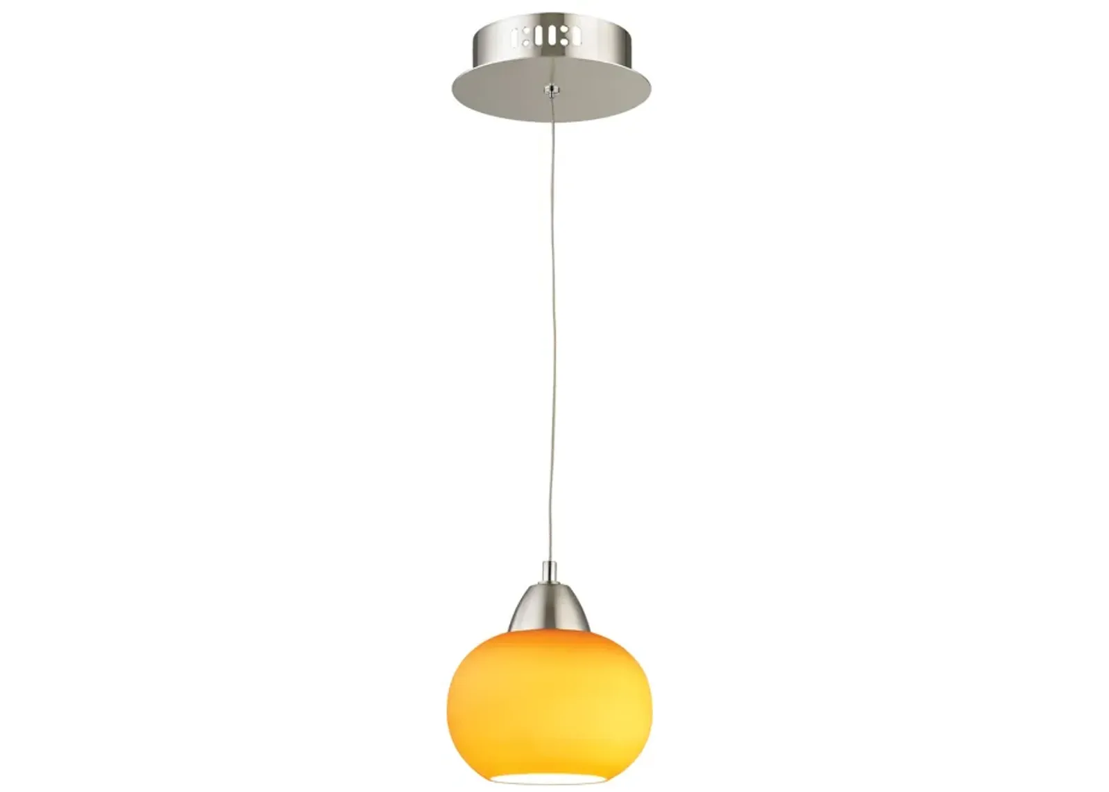 Ciotola 6" Wide 1-Light Mini Pendant - Satin Nickel