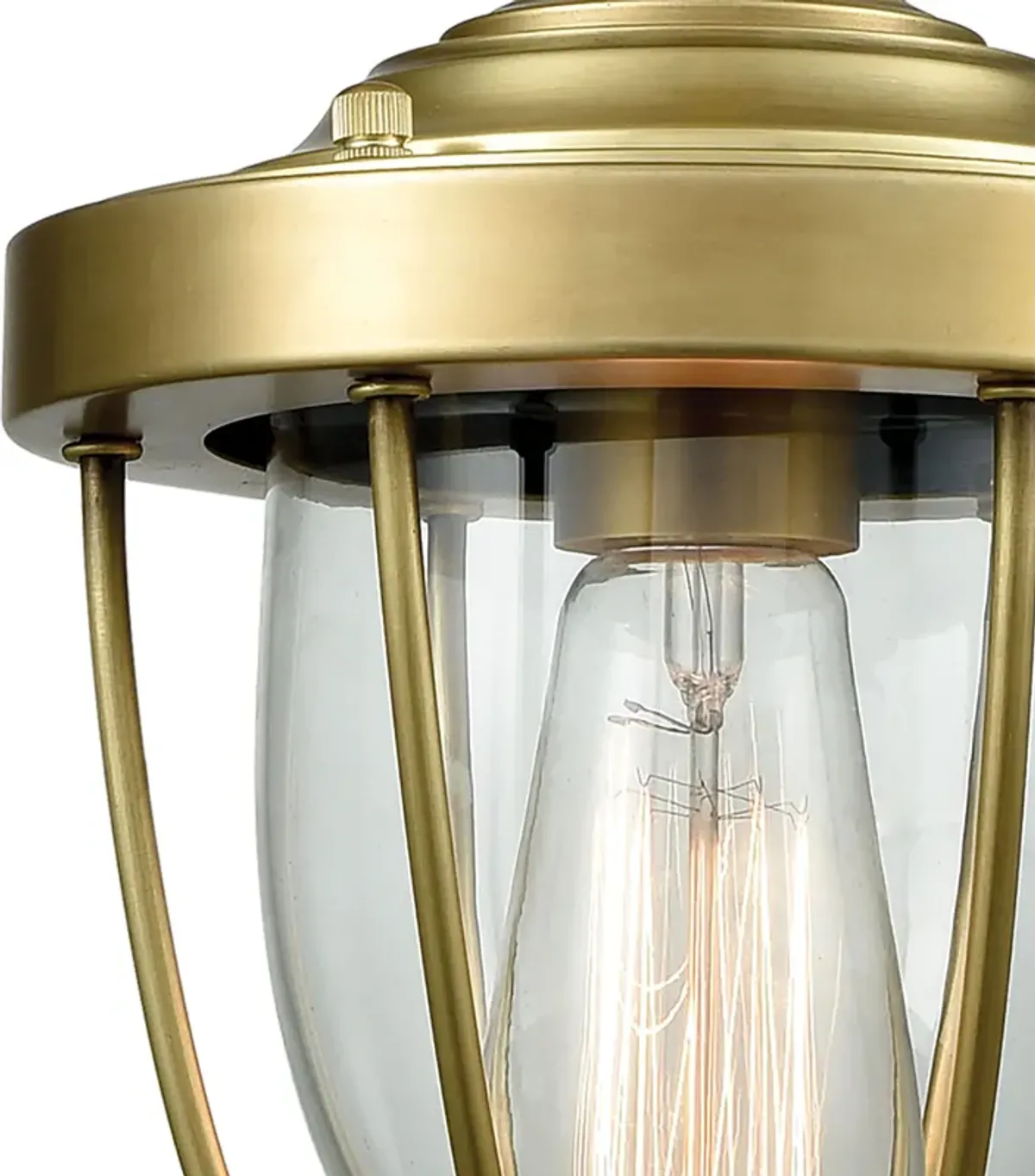 Sturgis 7" Wide 1-Light Mini Pendant - Satin Brass