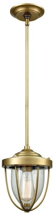 Sturgis 7" Wide 1-Light Mini Pendant - Satin Brass