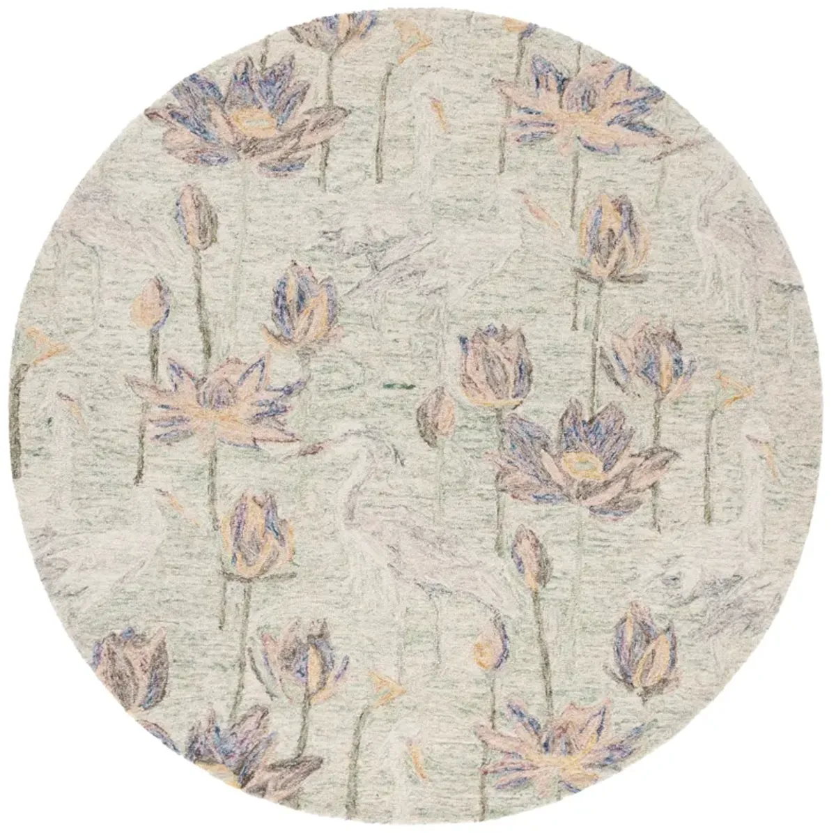 BLOSSOM Hand Tufted 6' x 6' Round area rug