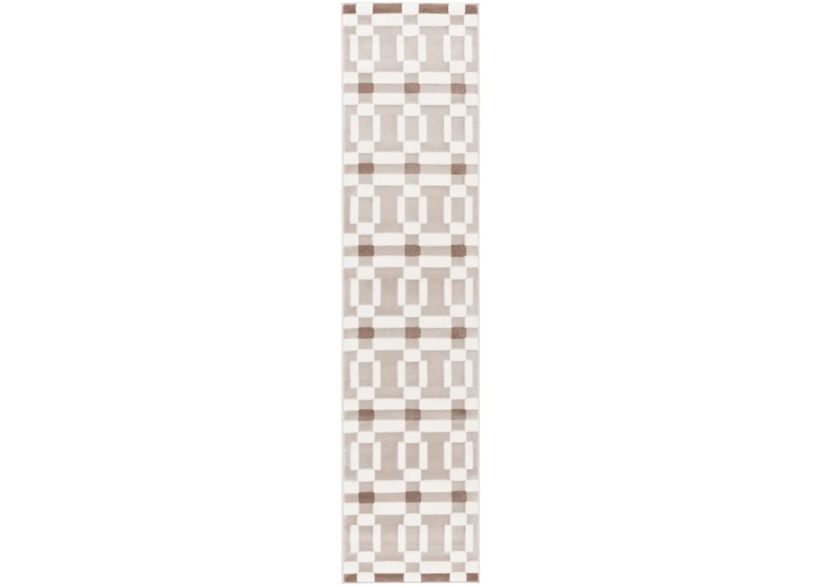 GROOVE 104 IVORY  2'-3' x 8' Runner Rug