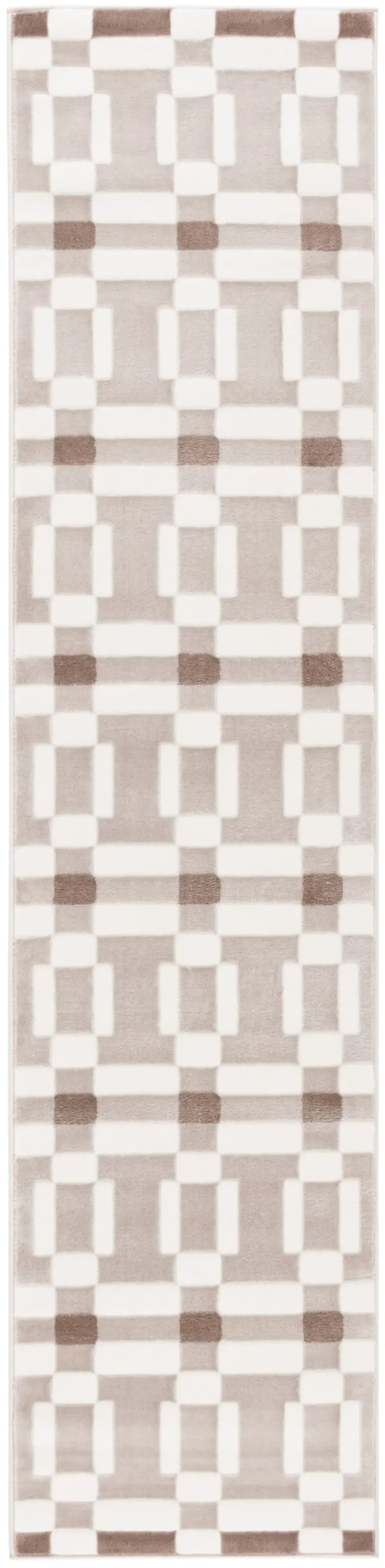 GROOVE 104 IVORY  2'-3' x 8' Runner Rug