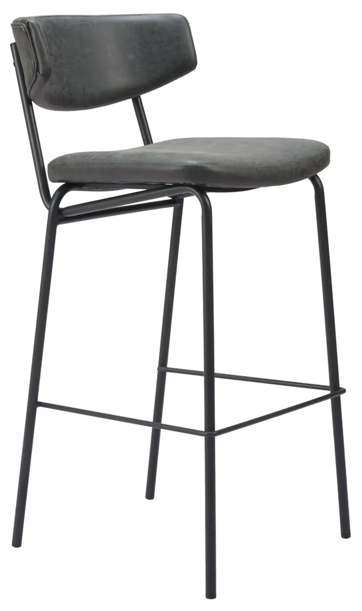 Charon Barstool (Set of 2) Vintage Black