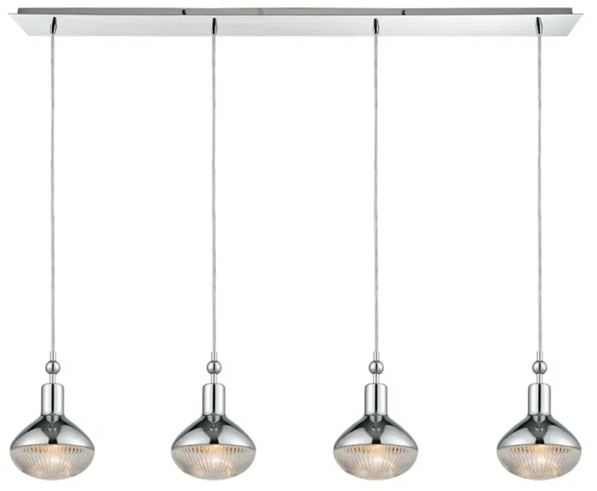 Ravette 46" Wide 4-Light Mini Pendant - Polished Chrome